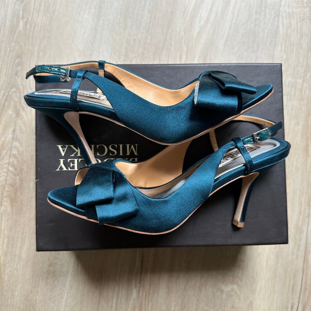 BADGLEY MISCHKA GWYNN Slingback Sandal Teal - Picture 3 of 5